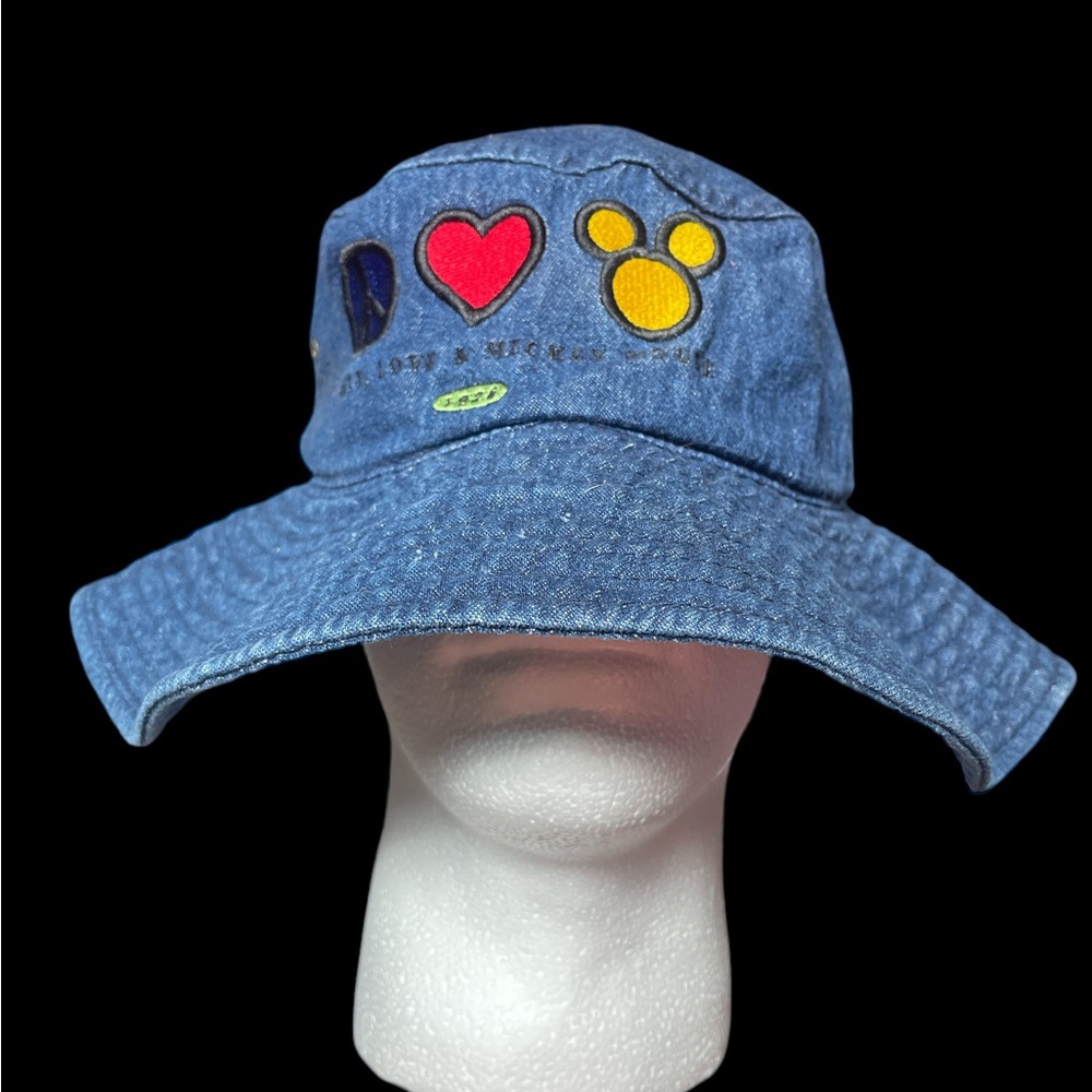 Adult Disney world denim bucket hat! excellent condition